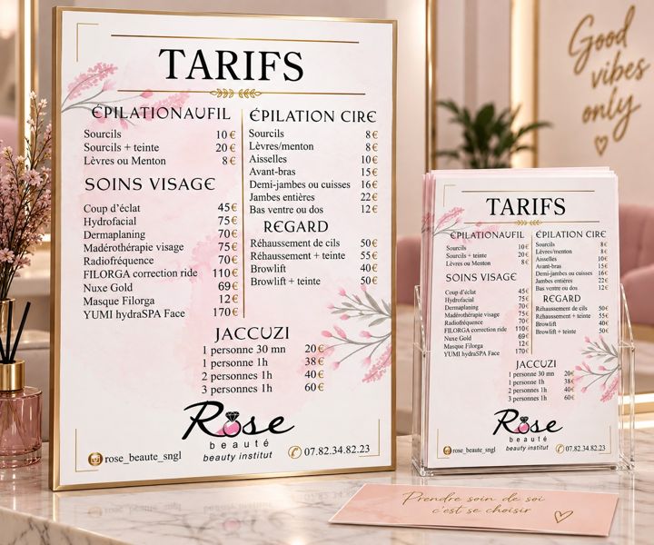 Rose Beauté Fiyat Listesi tasarımı
